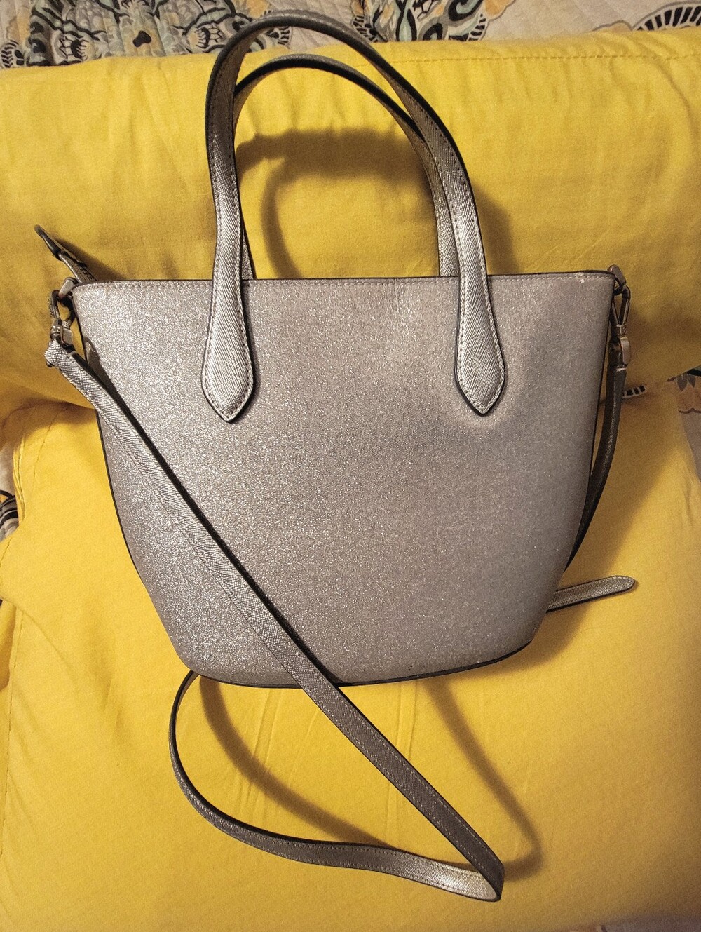 Kate Spade Glitter Glimmer Small Satchel Crossbody Purse - Like New! - Picture 3 of 9